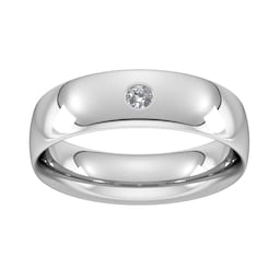 08305332 - 6mm Brilliant Cut Diamond Set Wedding Ring In 9 Carat White Gold