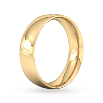 Goldsmiths 6mm Brilliant Cut Diamond Set Wedding Ring In 18 Carat Yellow Gold Goldsmiths 6mm Brilliant Cut Diamond Set Wedding Ring In 18 Carat Yellow Gold