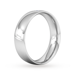 Goldsmiths 6mm Brilliant Cut Diamond Set Wedding Ring In 18 Carat White Gold
