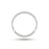 Goldsmiths 3mm Brilliant Cut Rub Over Diamond Set Wedding Ring In 18 Carat White Gold - Ring Size J