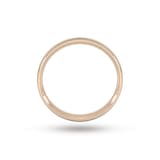 Goldsmiths 3mm Brilliant Cut Rub Over Diamond Set Wedding Ring In 18 Carat Rose Gold - Ring Size J