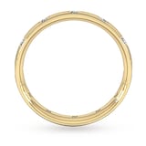 Goldsmiths 3mm 0.33 Carat Total Weight Twelve Stone Brilliant Cut Rub Over Diamond Set Wedding Ring In 18 Carat Yellow Gold - Ring Size K