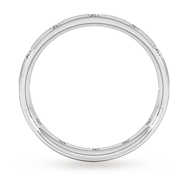 Goldsmiths 3mm 0.33 Carat Total Weight Twelve Stone Brilliant Cut Rub Over Diamond Set Wedding Ring In 18 Carat White Gold Goldsmiths 3mm 0.33 Carat Total Weight Twelve Stone Brilliant Cut Rub Over Diamond Set Wedding Ring In 18 Carat White Gold