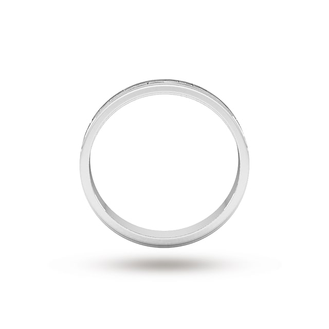 Goldsmiths 2.5mm Hand Engraved Wedding Ring In 9 Carat White Gold