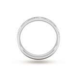 Goldsmiths 4mm Hand Engraved Wedding Ring In 9 Carat White Gold - Ring Size Q