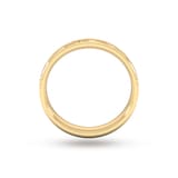 Goldsmiths 4mm Hand Engraved Wedding Ring In 18 Carat Yellow Gold - Ring Size P