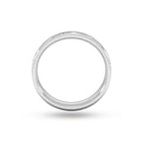 Goldsmiths 4mm Hand Engraved Wedding Ring In 18 Carat White Gold - Ring Size P