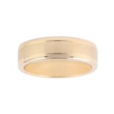 Goldsmiths Gents Bevelled Edge Wedding Ring In 9 Carat Yellow Gold