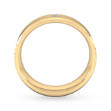 Goldsmiths 6mm Brilliant Cut Diamond Set Chamfered Edge Wedding Ring In 9 Carat Yellow Gold - Ring Size P