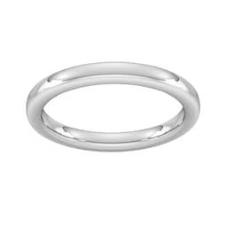 08305381 - 2.5mm Slight Court Extra Heavy Wedding Ring In 9 Carat White Gold