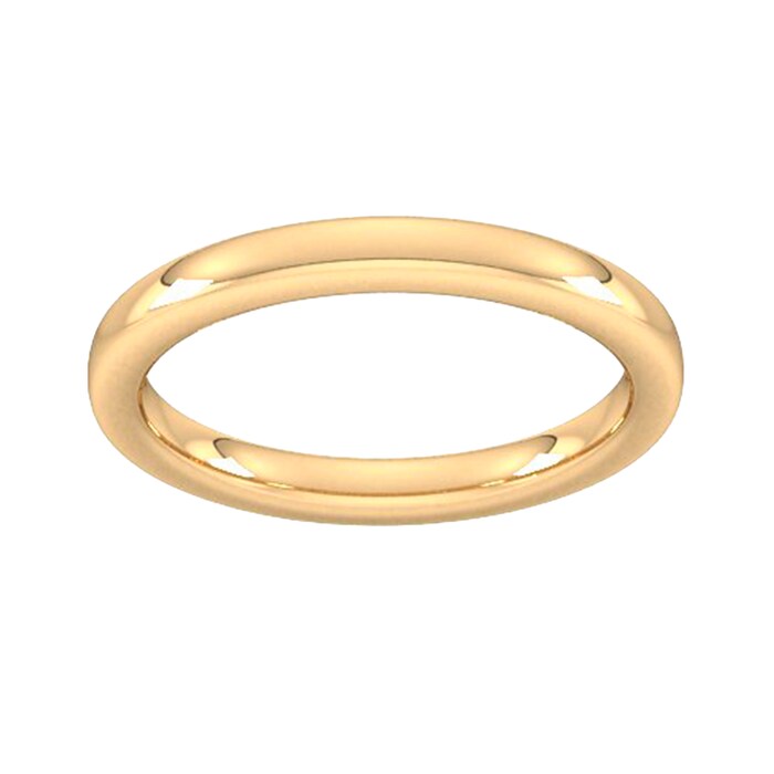 Goldsmiths 2.5mm Slight Court Extra Heavy Wedding Ring In 9 Carat Yellow Gold - Ring Size J