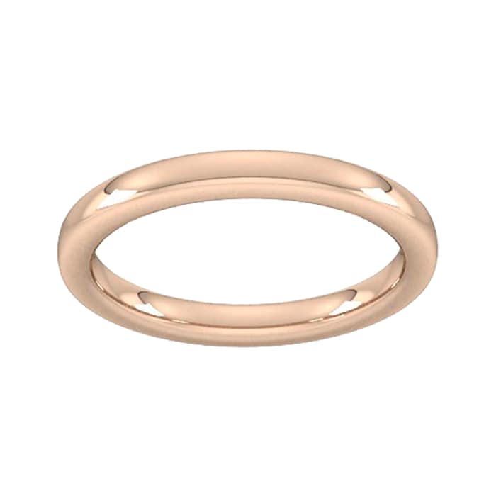 Goldsmiths 2.5mm Slight Court Extra Heavy Wedding Ring In 9 Carat Rose Gold - Ring Size K