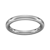 Goldsmiths 2.5mm Slight Court Extra Heavy Wedding Ring In 18 Carat White Gold