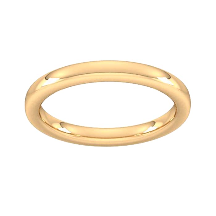 Goldsmiths 2.5mm Slight Court Extra Heavy Wedding Ring In 18 Carat Yellow Gold - Ring Size R