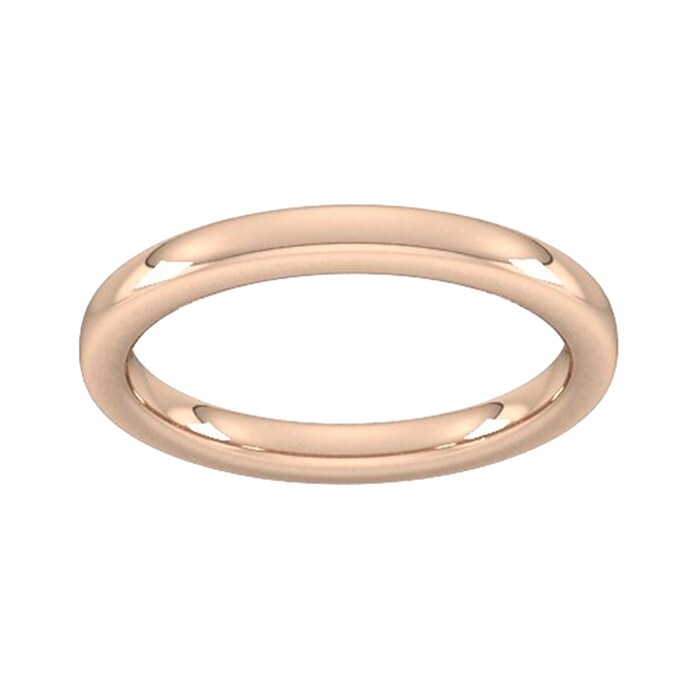 Goldsmiths 2.5mm Slight Court Extra Heavy Wedding Ring In 18 Carat Rose Gold