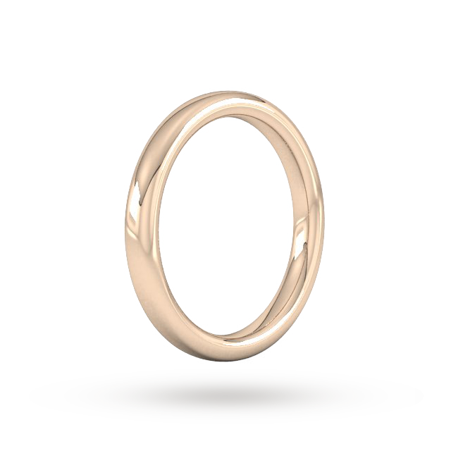 Goldsmiths 2.5mm Slight Court Extra Heavy Wedding Ring In 18 Carat Rose Gold - Ring Size G