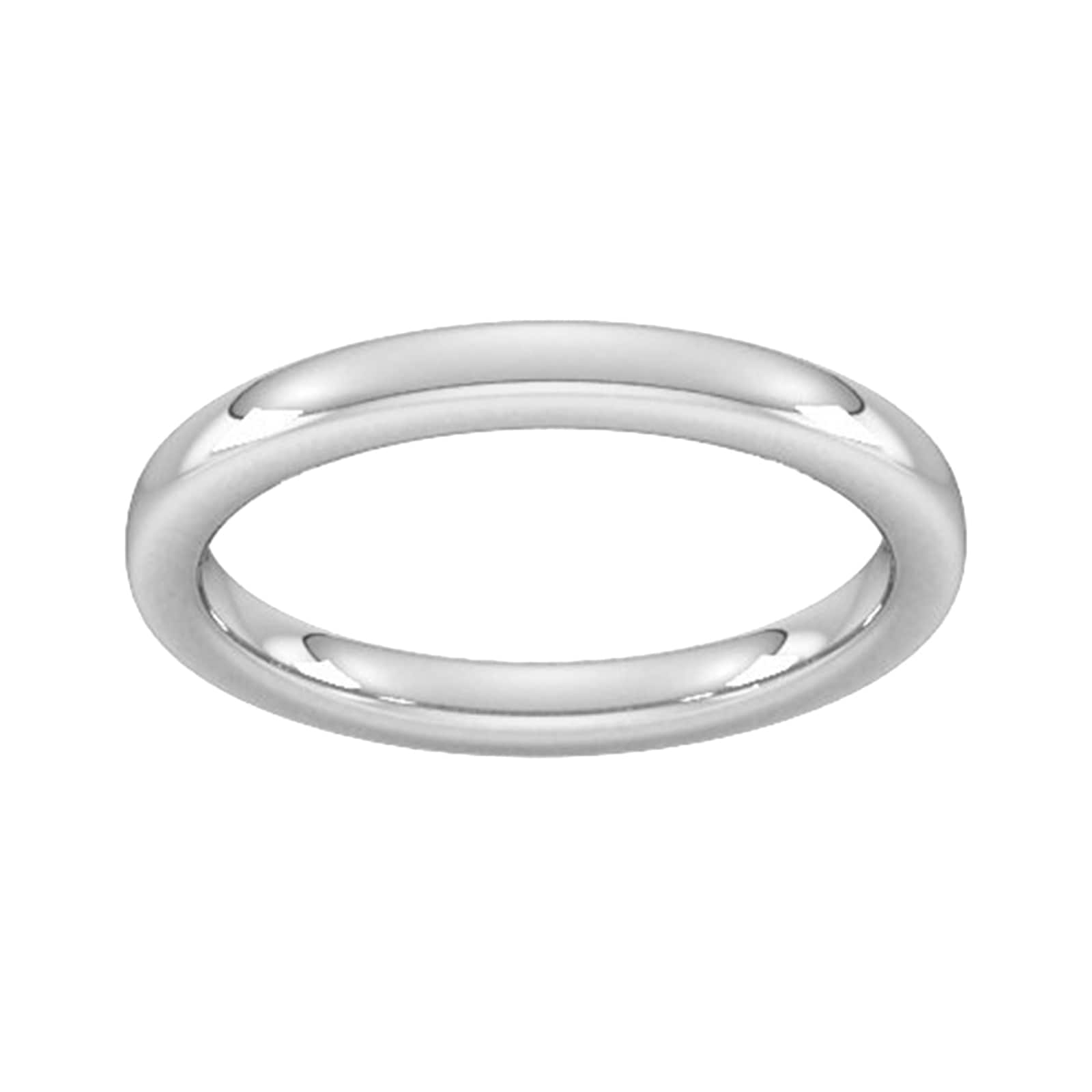 2.5mm Slight Court Extra Heavy Wedding Ring In Platinum - Ring Size R