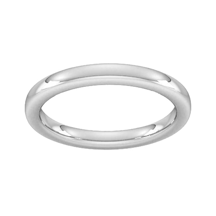 Goldsmiths 2.5mm Slight Court Extra Heavy Wedding Ring In Platinum - Ring Size H