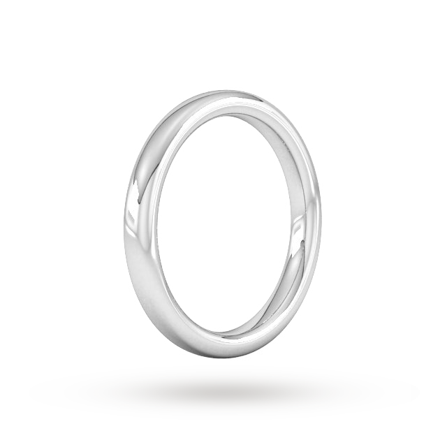 Goldsmiths 2.5mm Slight Court Extra Heavy Wedding Ring In Platinum