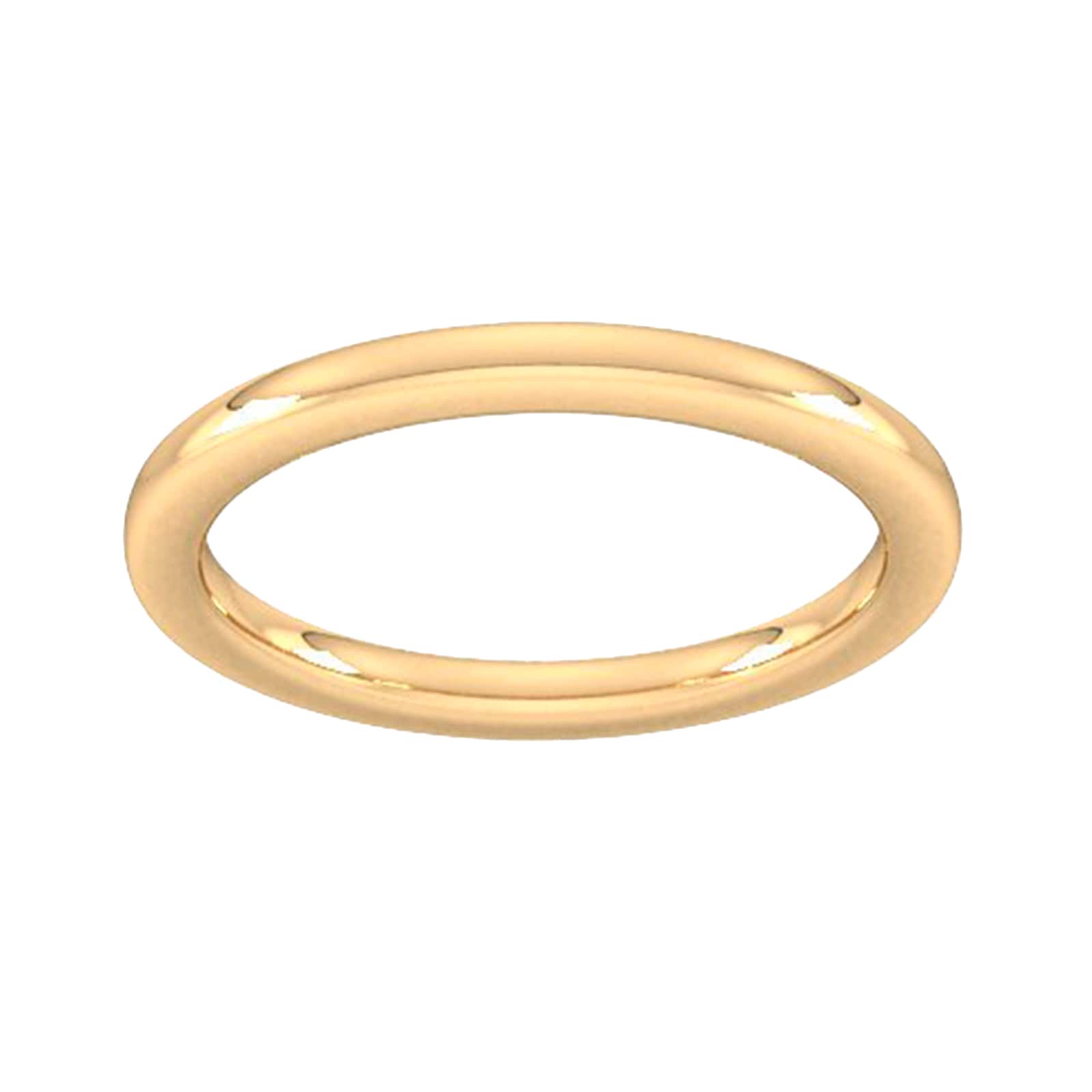 2mm Slight Court Extra Heavy Wedding Ring In 9 Carat Yellow Gold - Ring Size T