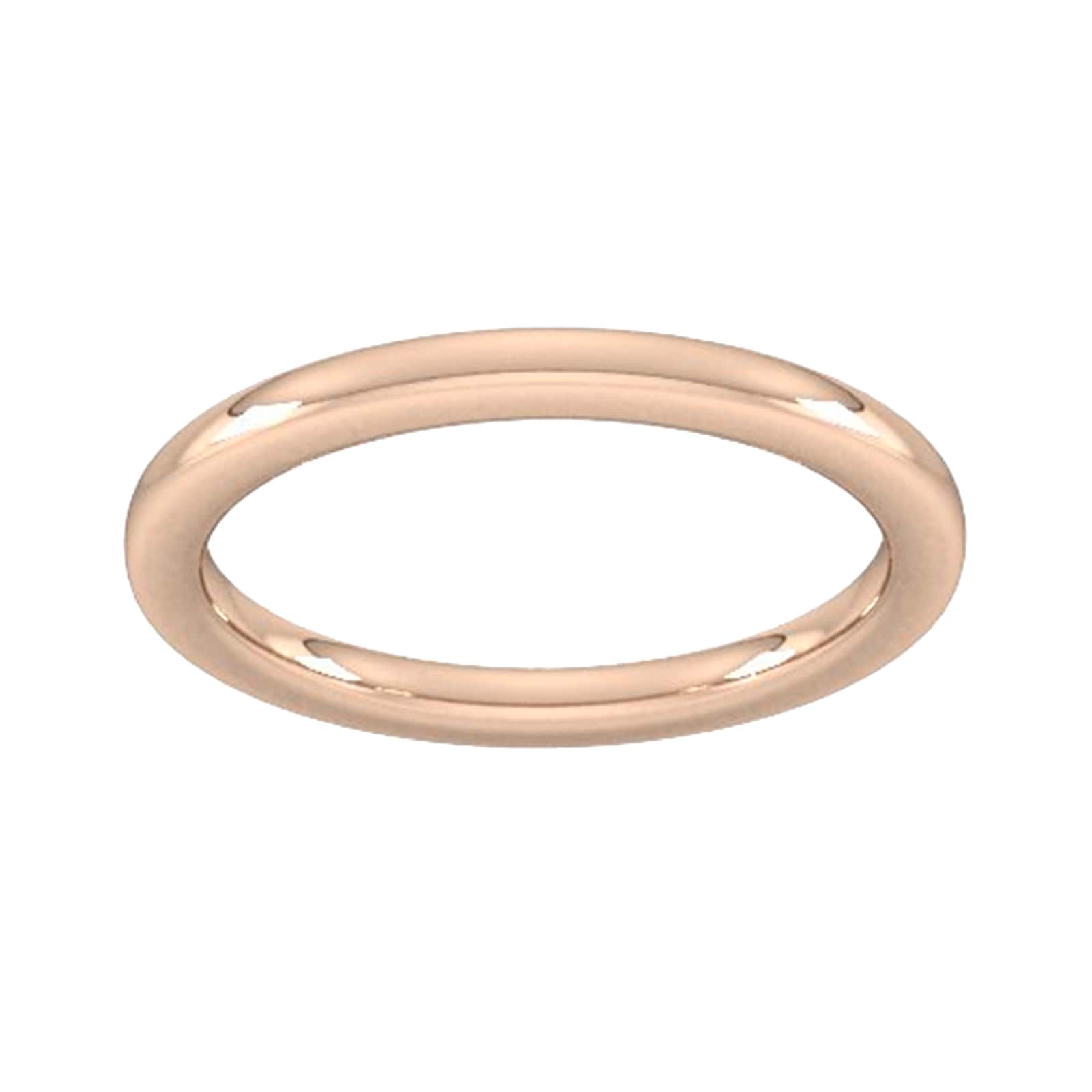 2mm Slight Court Extra Heavy Wedding Ring In 9 Carat Rose Gold - Ring Size Q
