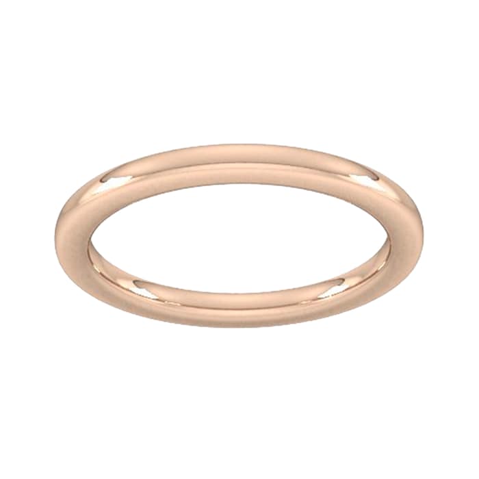 Goldsmiths 2mm Slight Court Extra Heavy Wedding Ring In 9 Carat Rose Gold