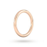Goldsmiths 2mm Slight Court Extra Heavy Wedding Ring In 9 Carat Rose Gold - Ring Size J
