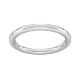 Goldsmiths 2mm Slight Court Extra Heavy Wedding Ring In 18 Carat White Gold - Ring Size J