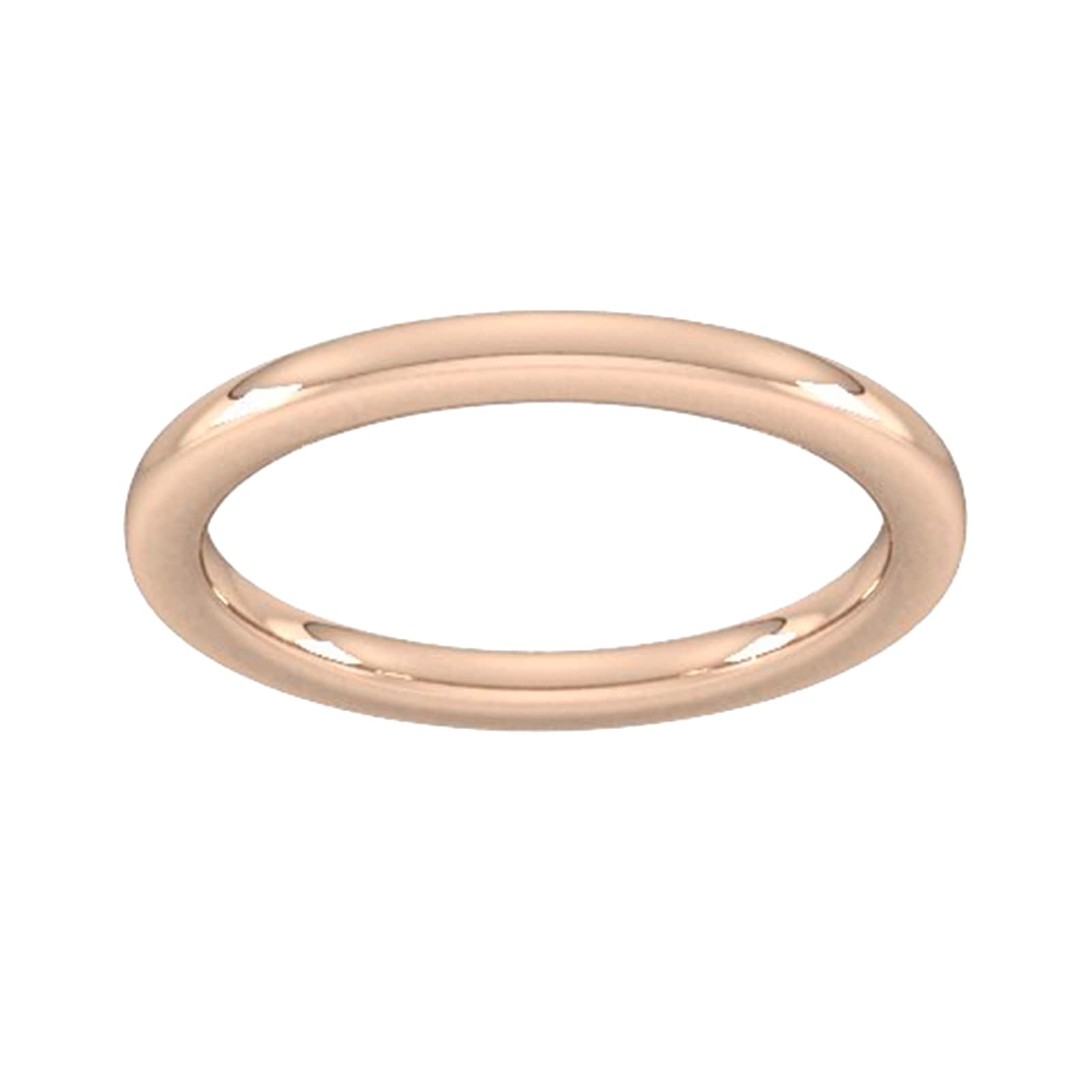 Goldsmiths 2mm Slight Court Extra Heavy Wedding Ring In 18 Carat Rose Gold