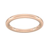 Goldsmiths 2mm Slight Court Extra Heavy Wedding Ring In 18 Carat Rose Gold