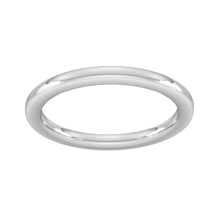 Goldsmiths 2mm Slight Court Extra Heavy Wedding Ring In Platinum