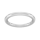 Goldsmiths 2mm Slight Court Extra Heavy Wedding Ring In Platinum - Ring Size J
