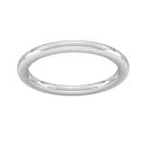 Goldsmiths 2mm Slight Court Extra Heavy Wedding Ring In Sterling Silver - Ring Size K