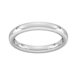 08305463 - 3mm Slight Court Extra Heavy Wedding Ring In 9 Carat White Gold