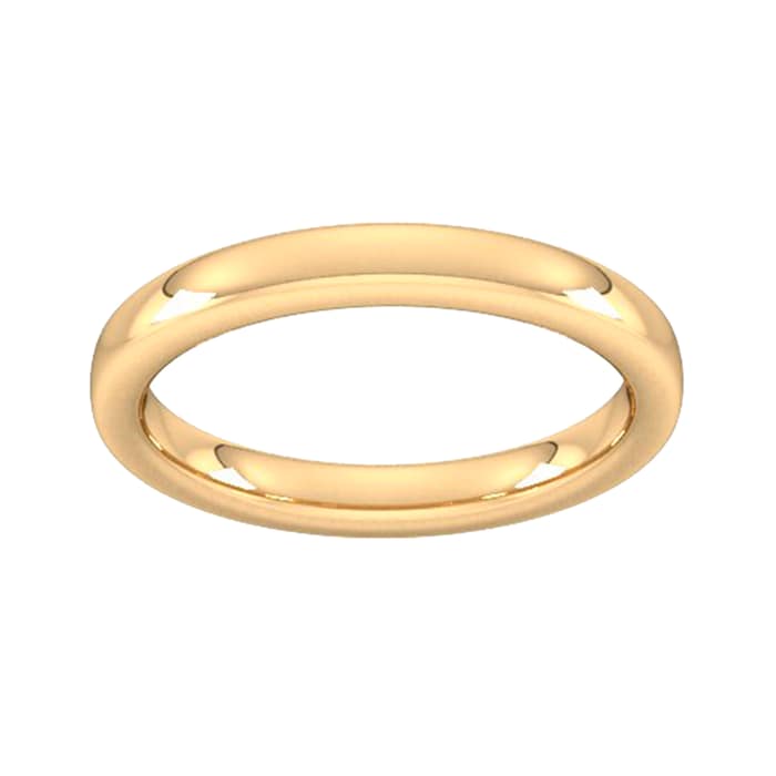 Goldsmiths 3mm Slight Court Extra Heavy Wedding Ring In 9 Carat Yellow Gold