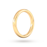 Goldsmiths 3mm Slight Court Extra Heavy Wedding Ring In 9 Carat Yellow Gold - Ring Size K