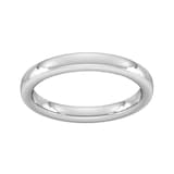 Goldsmiths 3mm Slight Court Extra Heavy Wedding Ring In 18 Carat White Gold - Ring Size O