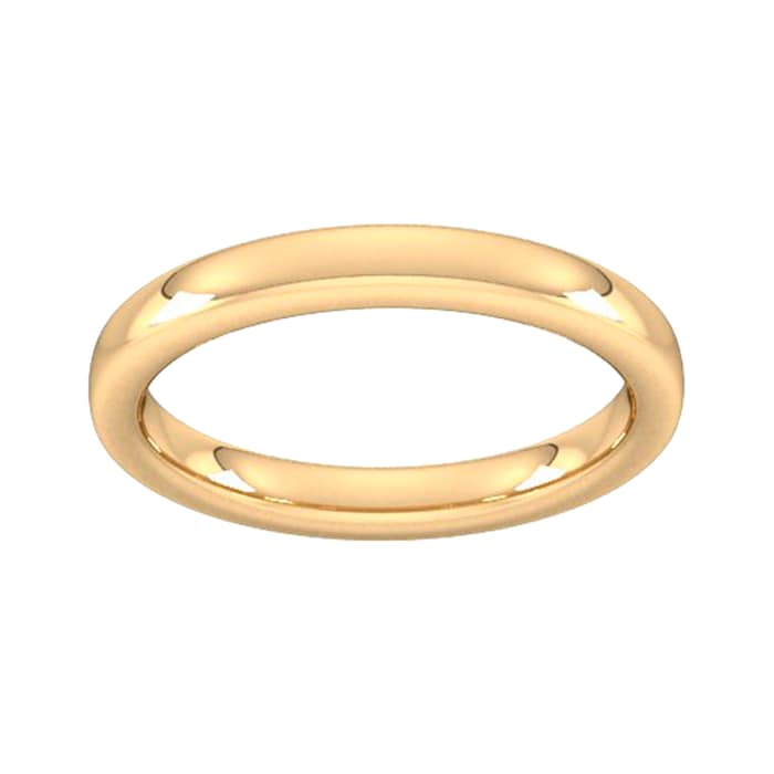 Goldsmiths 3mm Slight Court Extra Heavy Wedding Ring In 18 Carat Yellow Gold