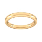 Goldsmiths 3mm Slight Court Extra Heavy Wedding Ring In 18 Carat Yellow Gold