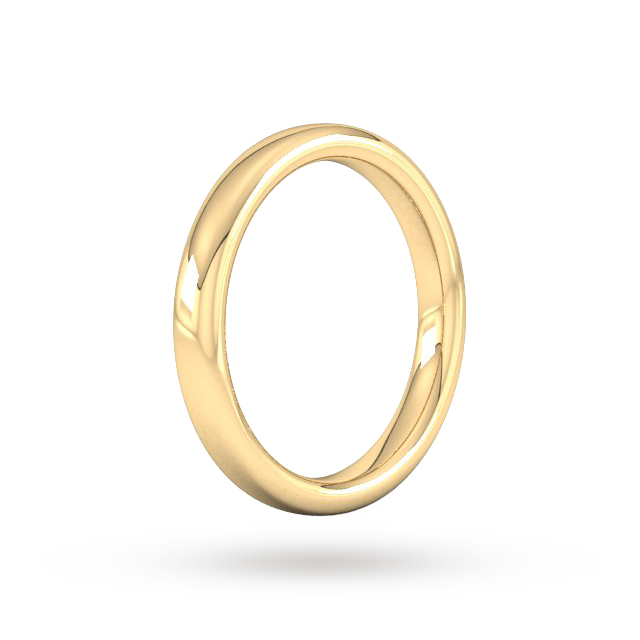 Goldsmiths 3mm Slight Court Extra Heavy Wedding Ring In 18 Carat Yellow Gold Goldsmiths 3mm Slight Court Extra Heavy Wedding Ring In 18 Carat Yellow Gold