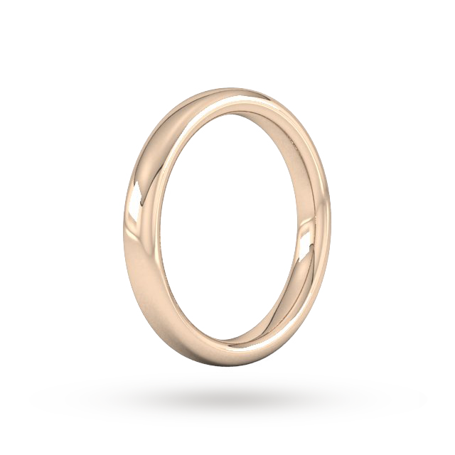 Goldsmiths 3mm Slight Court Extra Heavy Wedding Ring In 18 Carat Rose Gold