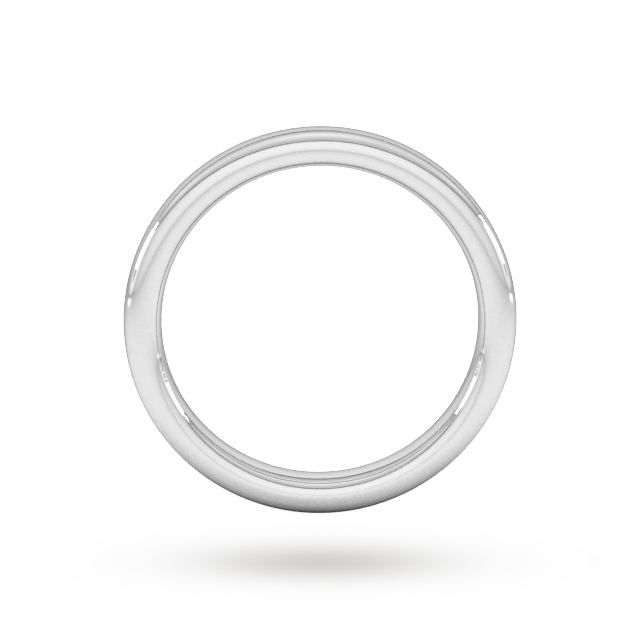 Goldsmiths 3mm Slight Court Extra Heavy Wedding Ring In 950 Palladium - Ring Size O