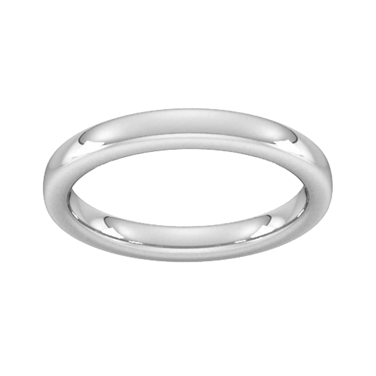 Goldsmiths 3mm Slight Court Extra Heavy Wedding Ring In Platinum