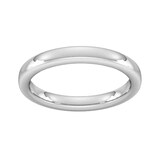 Goldsmiths 3mm Slight Court Extra Heavy Wedding Ring In Platinum