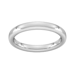 08305470 - 3mm Slight Court Extra Heavy Wedding Ring In Platinum