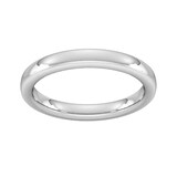 Goldsmiths 3mm Slight Court Extra Heavy Wedding Ring In Sterling Silver - Ring Size J
