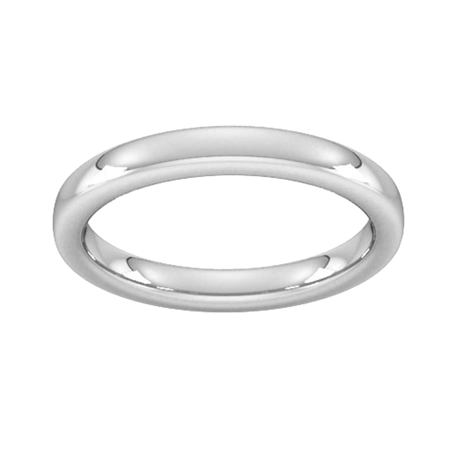 Goldsmiths 3mm Slight Court Extra Heavy Wedding Ring In Sterling Silver