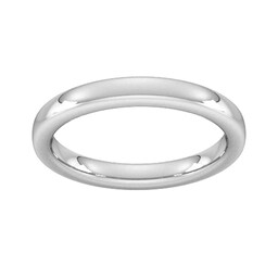 08305471 - 3mm Slight Court Extra Heavy Wedding Ring In Sterling Silver