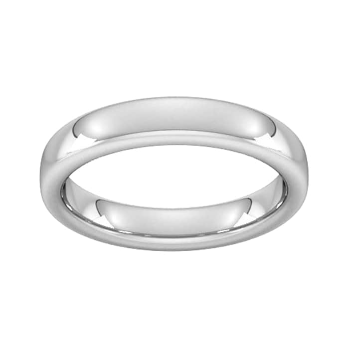 Goldsmiths 4mm Slight Court Extra Heavy Wedding Ring In 9 Carat White Gold