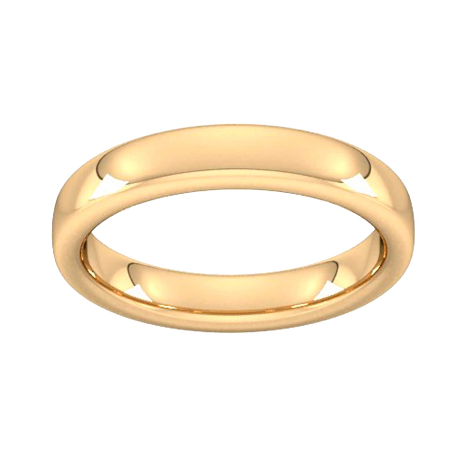 4mm Slight Court Extra Heavy Wedding Ring In 9 Carat Yellow Gold - Ring Size M